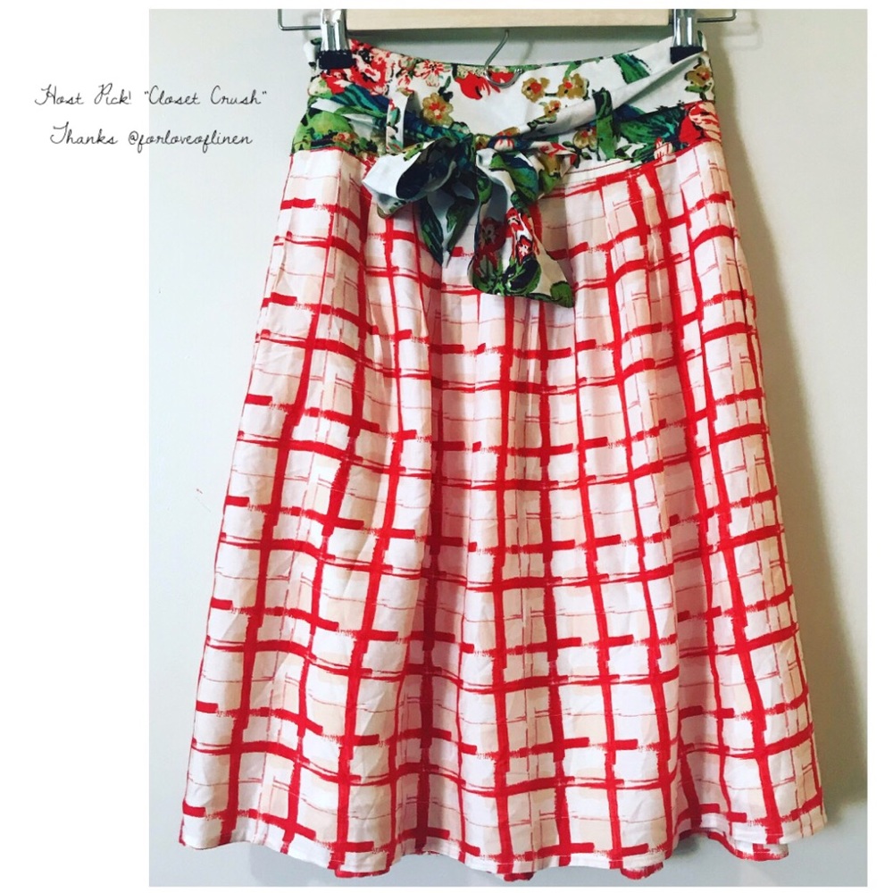Just In🌸 Anthro Maeve Floral Abstract Skirt